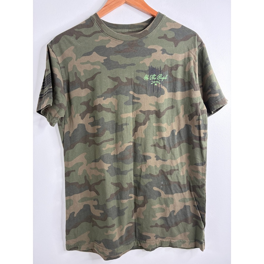 Howitzer Patriot Mfg Co Mens Camo We The People Constitution T-Shirt Large L